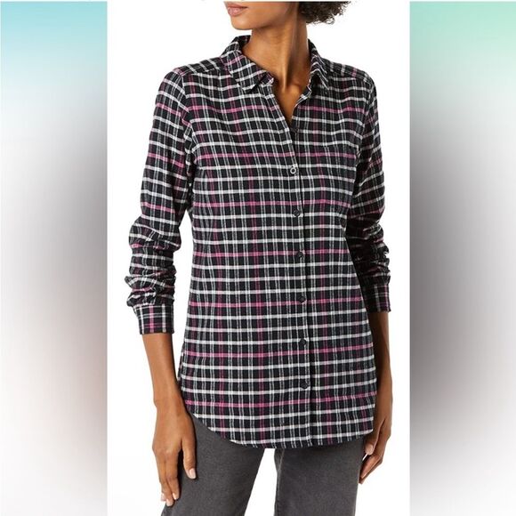 NWT Goodthreads Women's Brushed Flannel Boyfriend Tunic Size XS - Picture 11 of 12